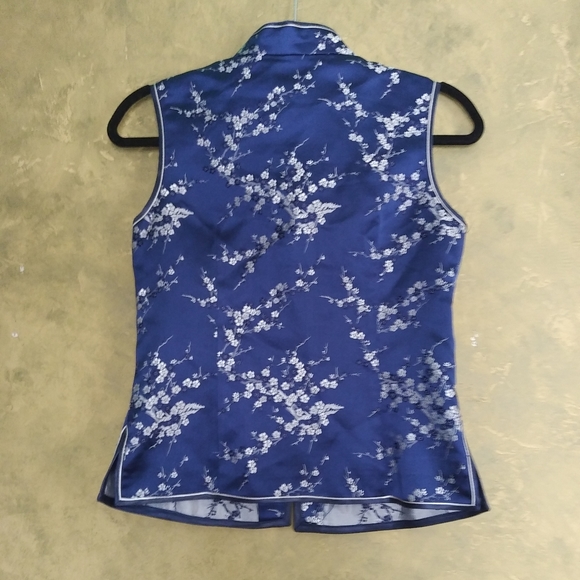 Vintage 90s Y2K Traditional Chinese Genuine Silk Qipao Top - Picture 2 of 10
